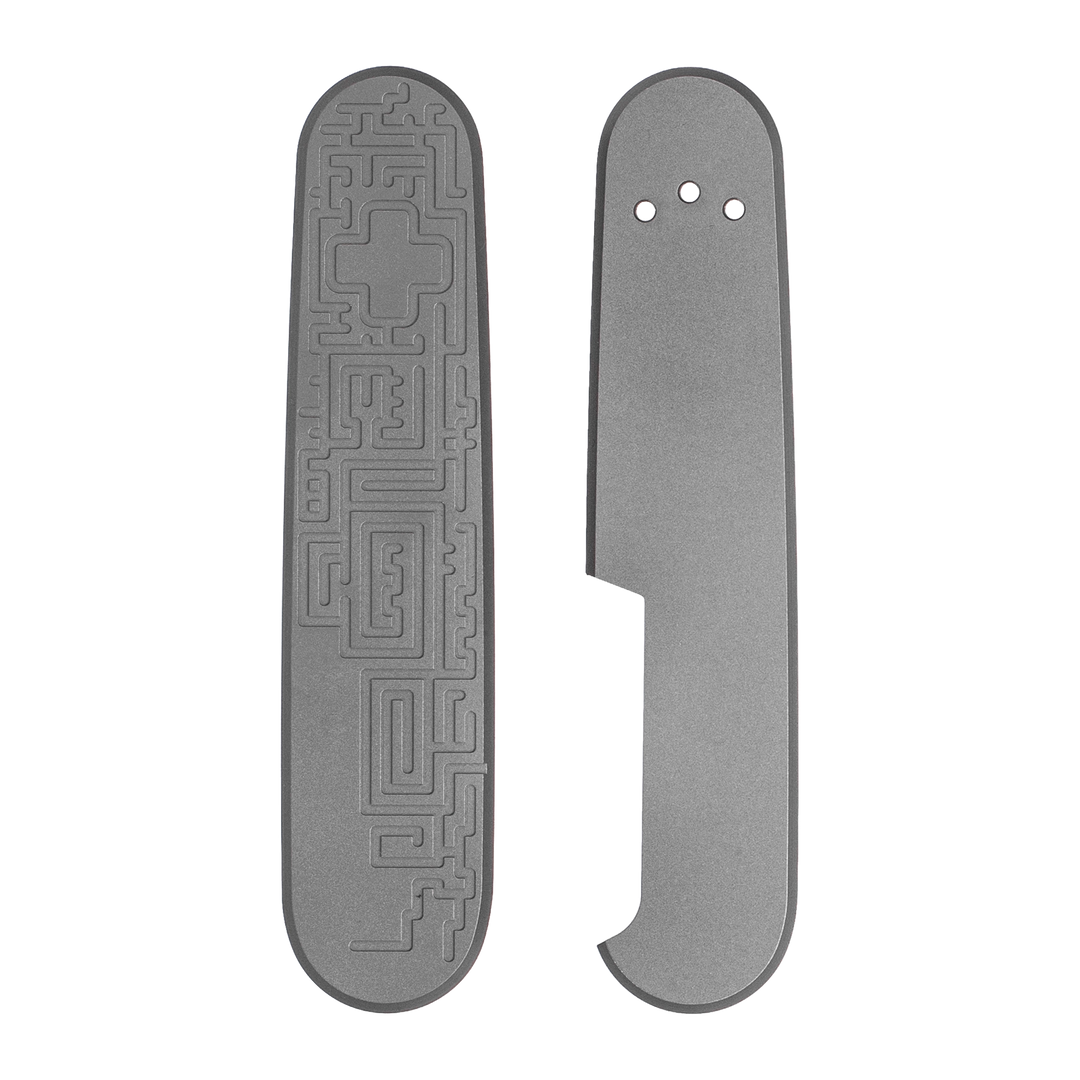 Griffschalen 91 mm Labyrinth aus Titan im Rusty-Finish für Victorinox Taschenmesser – Daily Customs