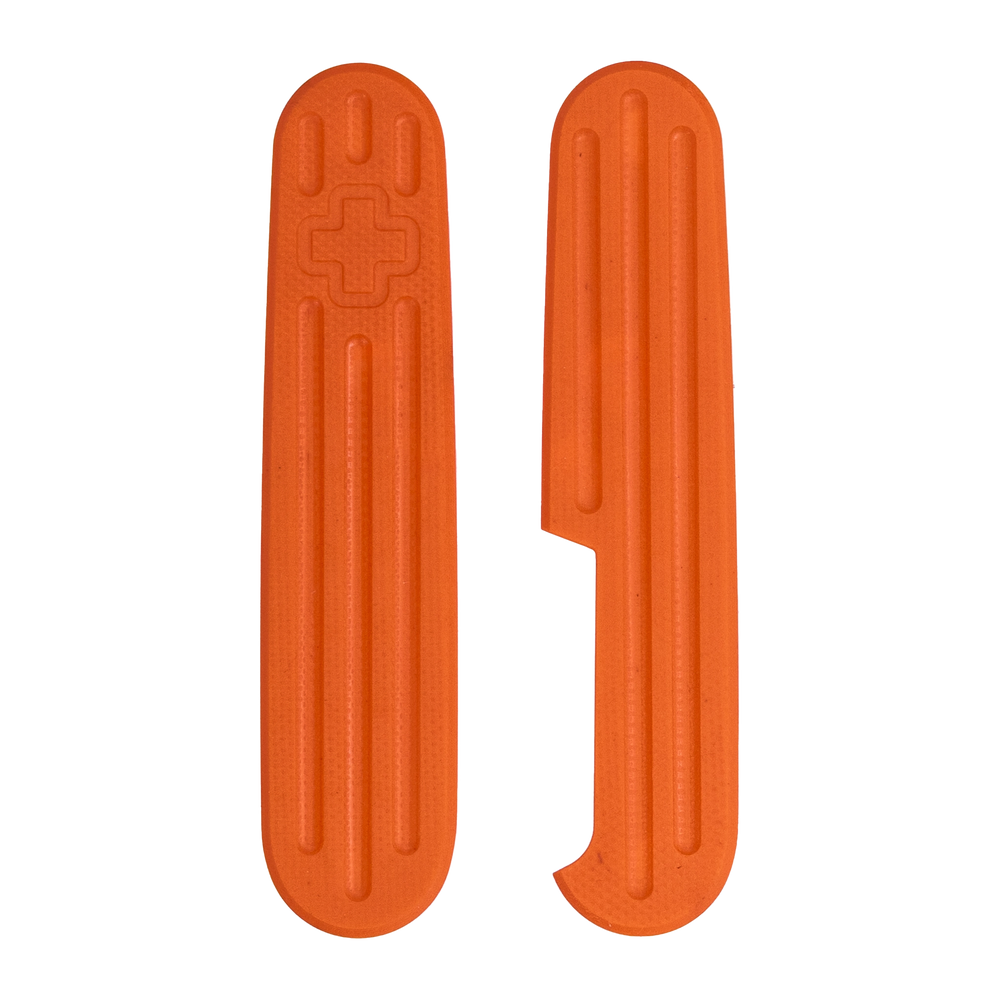 Griffschalen 91 mm Fluted aus G10 in Orange für Schweizer Taschenmesser – Daily Customs