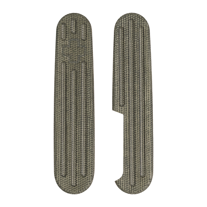 Griffschalen 91 mm Fluted aus Micarta in OD-Green für Victorinox Taschenmesser – Daily Customs